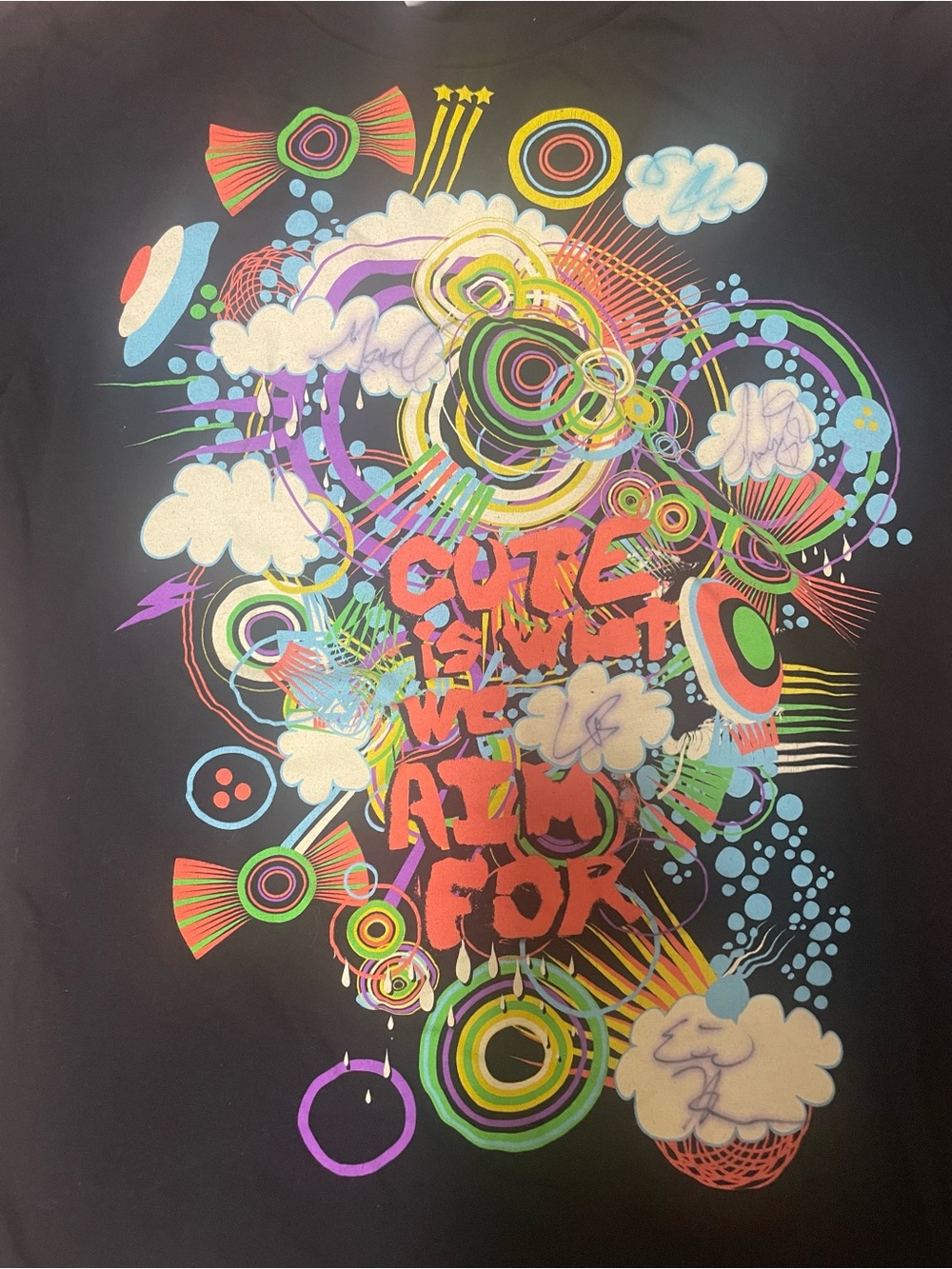 Signed band T-shirt: Cute is What We Aim For